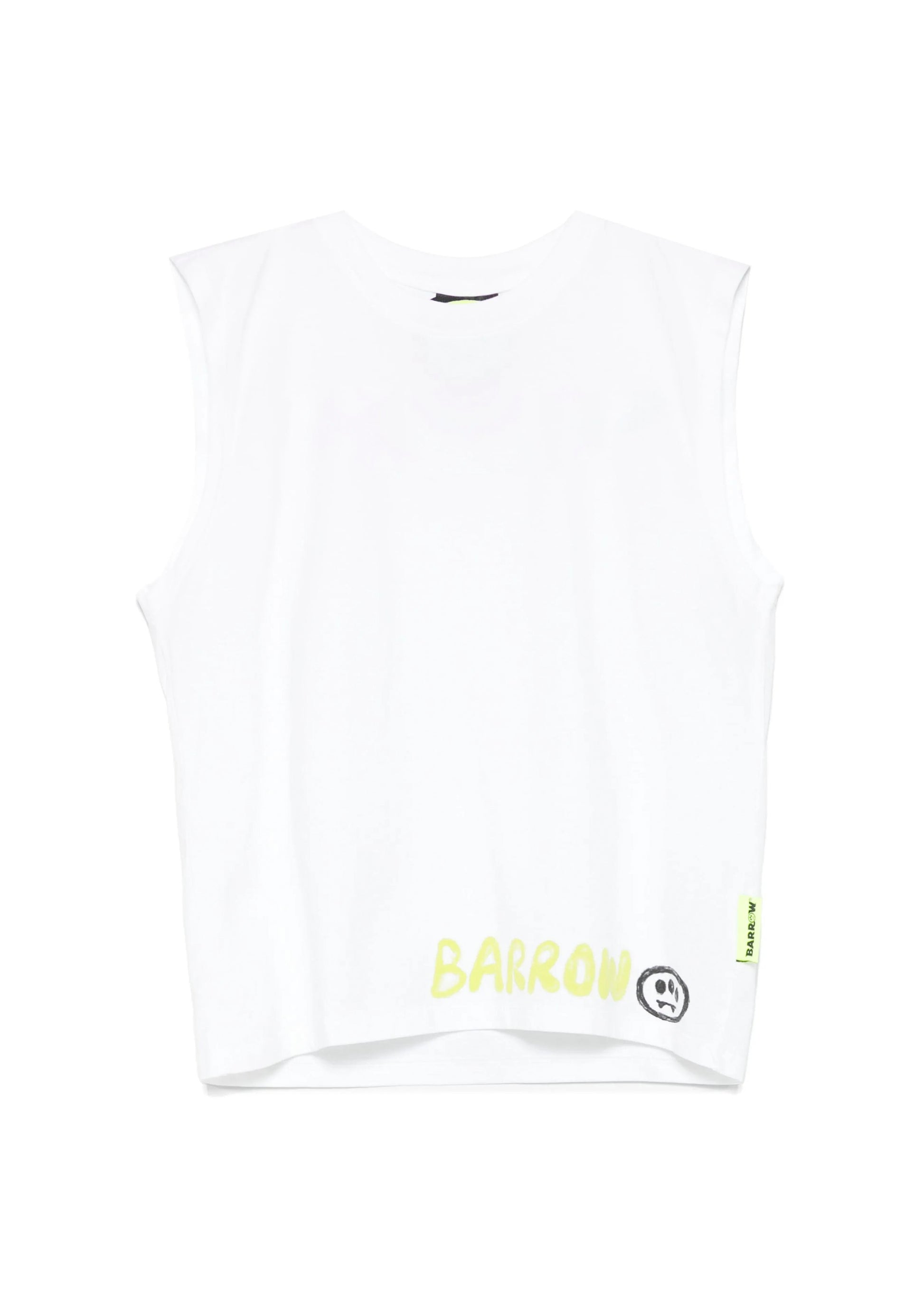 Barrow Kids Canotta Bianca con Stampa Logo per Bambini