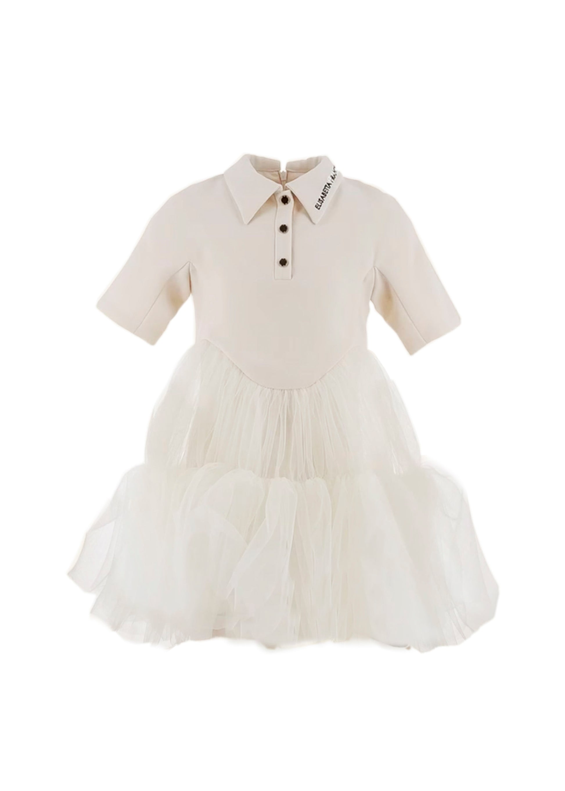 Abito Tulle Abito Ricamato A Balze Elisabetta Franchi Abito