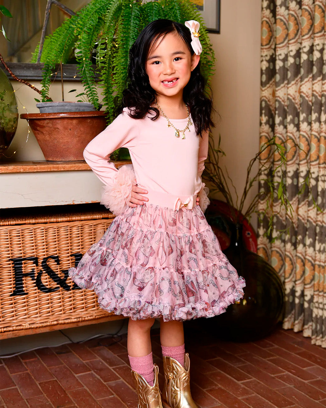 Angel's Face Kids Gonna Pixie Rodeo Tutu Skirt Blush Pink per bambine