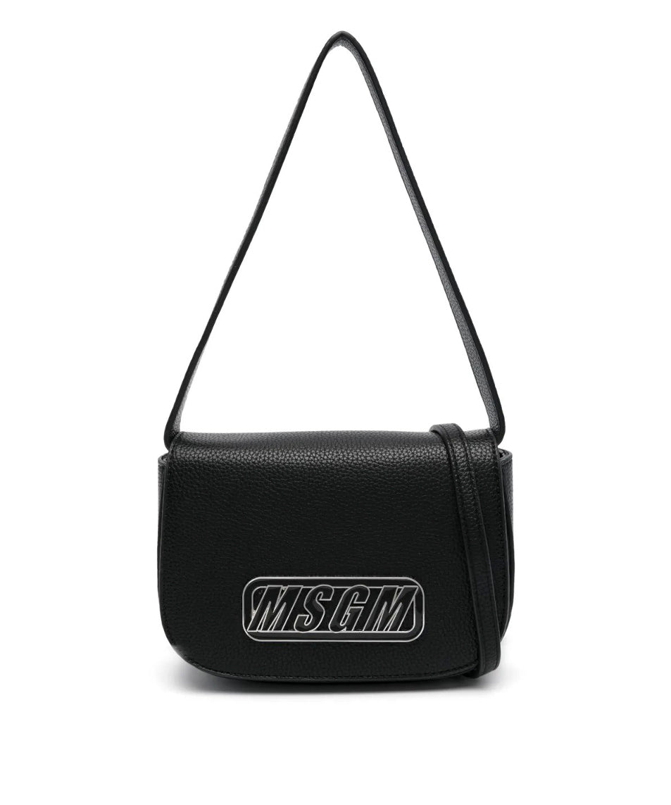 MSGM Kids Borsa Nera con Tracolla per Bambine