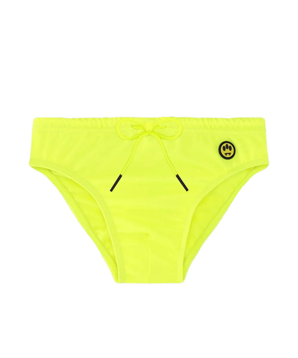 Barrow Kids Costume Slip Giallo Fluo con Logo per Bambini