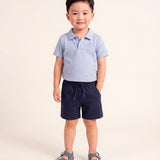 Boss Kids Navy Drawstring Shorts for Babies