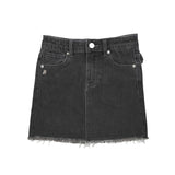 Hinnominate Gonna Grigia in Denim con Dettagli Distress per Bambine