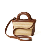 Twinset Kids Borsa a Tracolla Effetto Paglia per Bambine