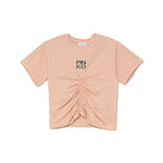 Pinko Kids T-Shirt Sabbia Arricciata con Logo per Bambine
