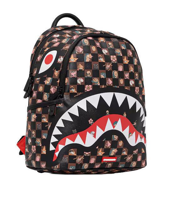 Sprayground Kids Zaino Marrone con Stampe Fantasia Unisex