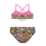 4Giveness Costume Bikini a Fascia Snake Skin per Bambine
