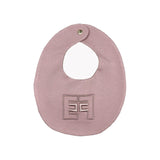 Elisabetta Franchi La Mia Bambina Bavetta Glicine con Ricamo EF per Neonate