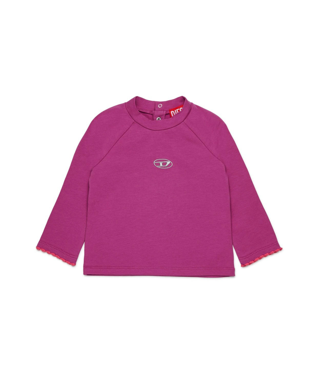 Diesel Kids T-shirt  Viola con Oval D per Noenate