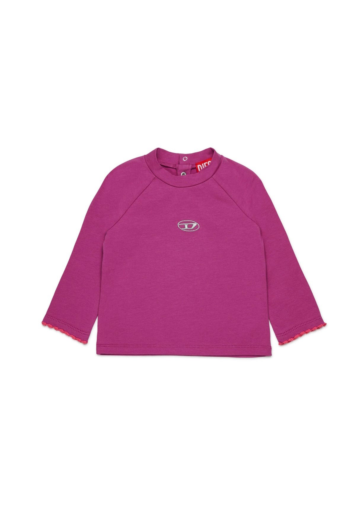 Diesel Kids T-shirt  Viola con Oval D per Noenate