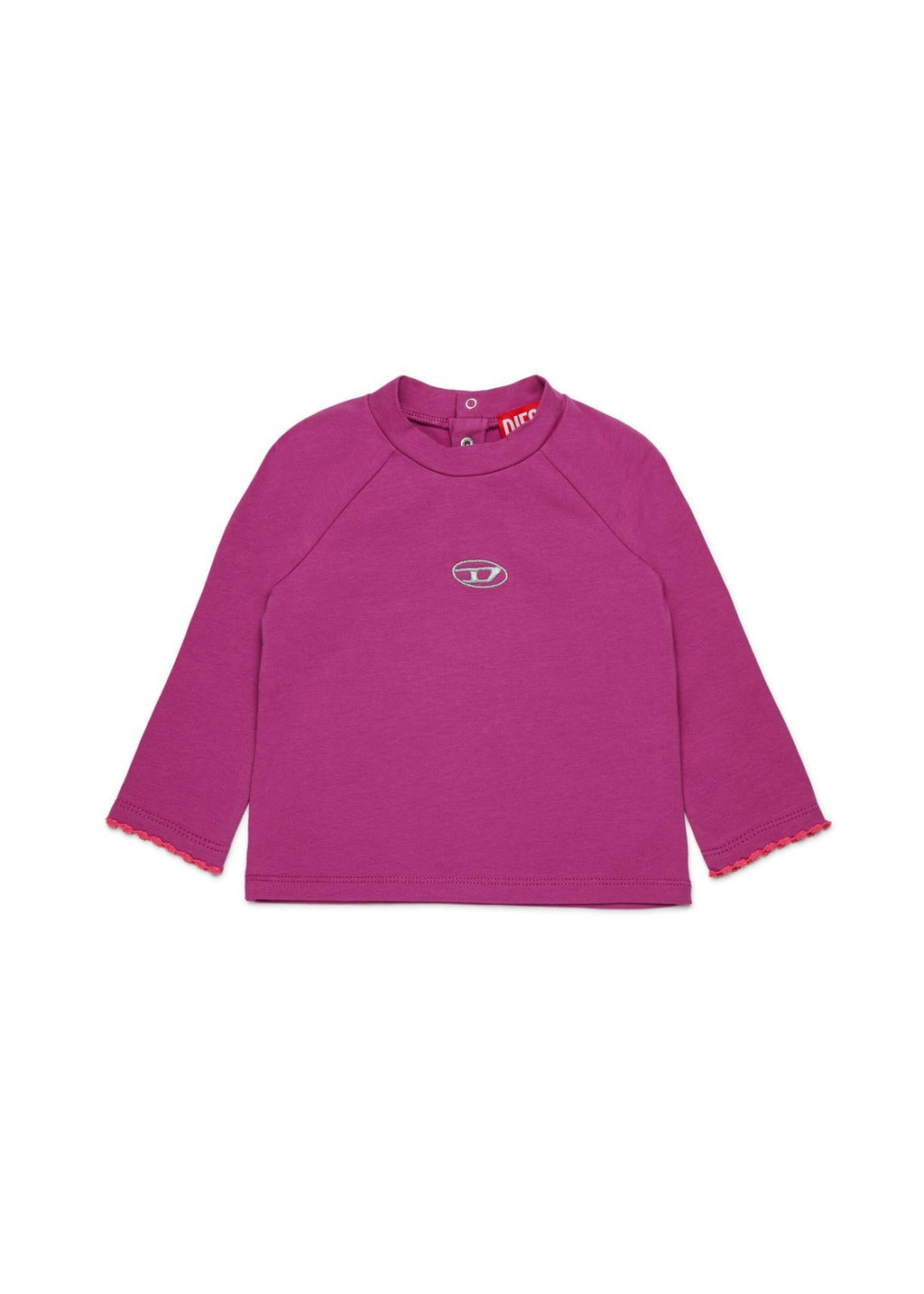 Diesel Kids T-shirt  Viola con Oval D per Noenate