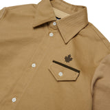 Dsquared2 Kids Abito a Camicia Beige con Logo per Bambine
