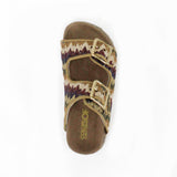 Colors of California Sandalo Doppia Fascia Natural Denim per Bambine