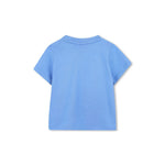 Boss Kids T-shirt Celeste con Logo per Neonati (retro)