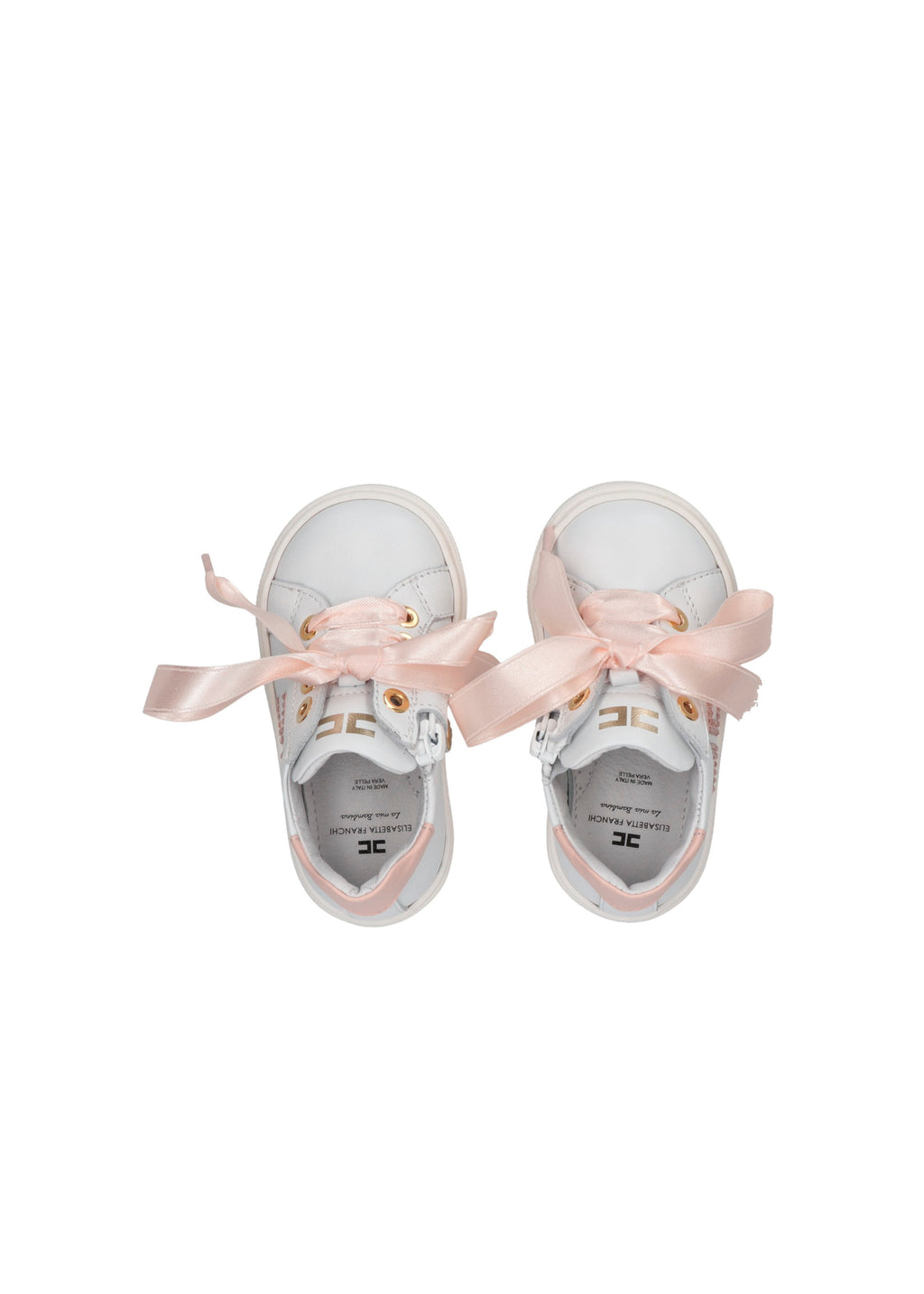 Elisabetta Franchi La Mia Bambina Sneakers Bianco/Rosa per Neonate