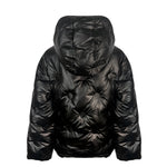 Twinset Kids Bomber Nero con Cappuccio per Bambine