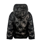 Twinset Kids Bomber Nero con Cappuccio per Bambine