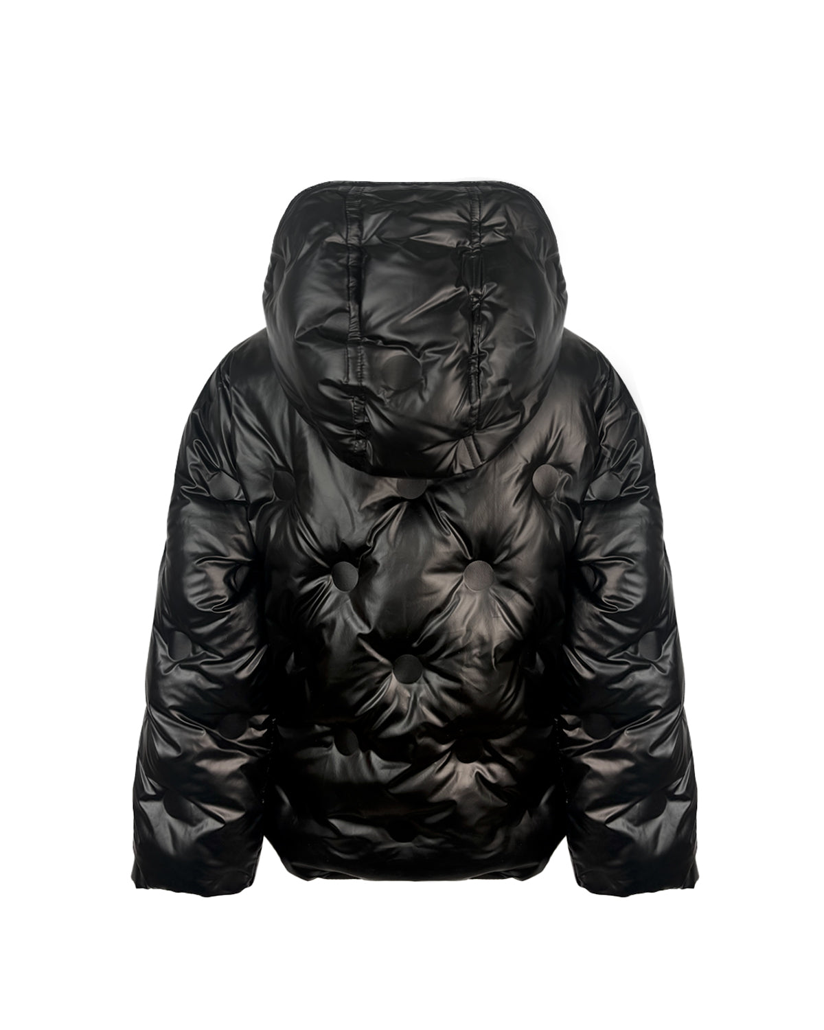 Twinset Kids Bomber Nero con Cappuccio per Bambine