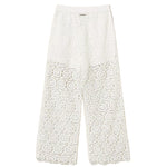 Twinset Kids Pantalone Bianco in Pizzo per Bambine