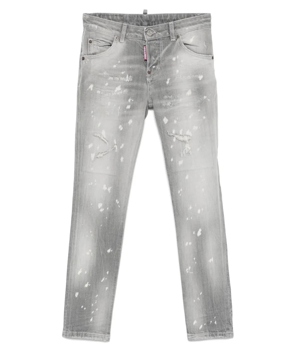 Dsquared2 Kids Jeans Denim Grigio per Bambine