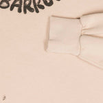 Barrow Kids Felpa Girocollo Beige con Stampa Logo dettaglio