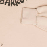 Barrow Kids Felpa Girocollo Beige con Stampa Logo dettaglio