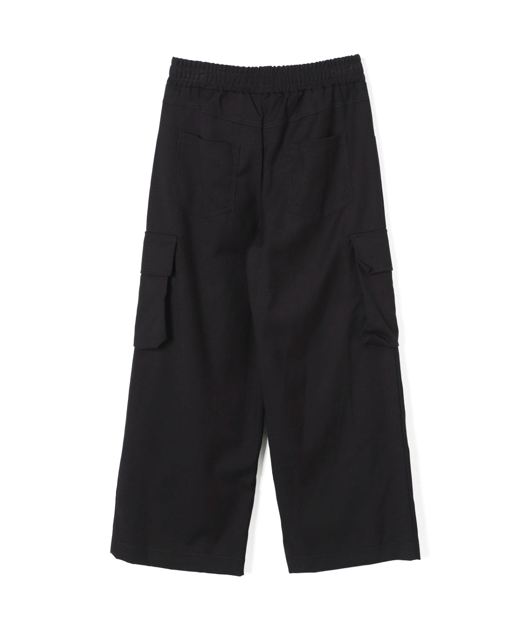 Pinko Kids Pantaloni Neri Wide Leg con Tasconi per Bambine (retro)