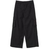 Pinko Kids Pantaloni Neri Wide Leg con Tasconi per Bambine (retro)