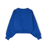 MSGM Kids Felpa Crop Royal con Logo per Bambine ( retro)