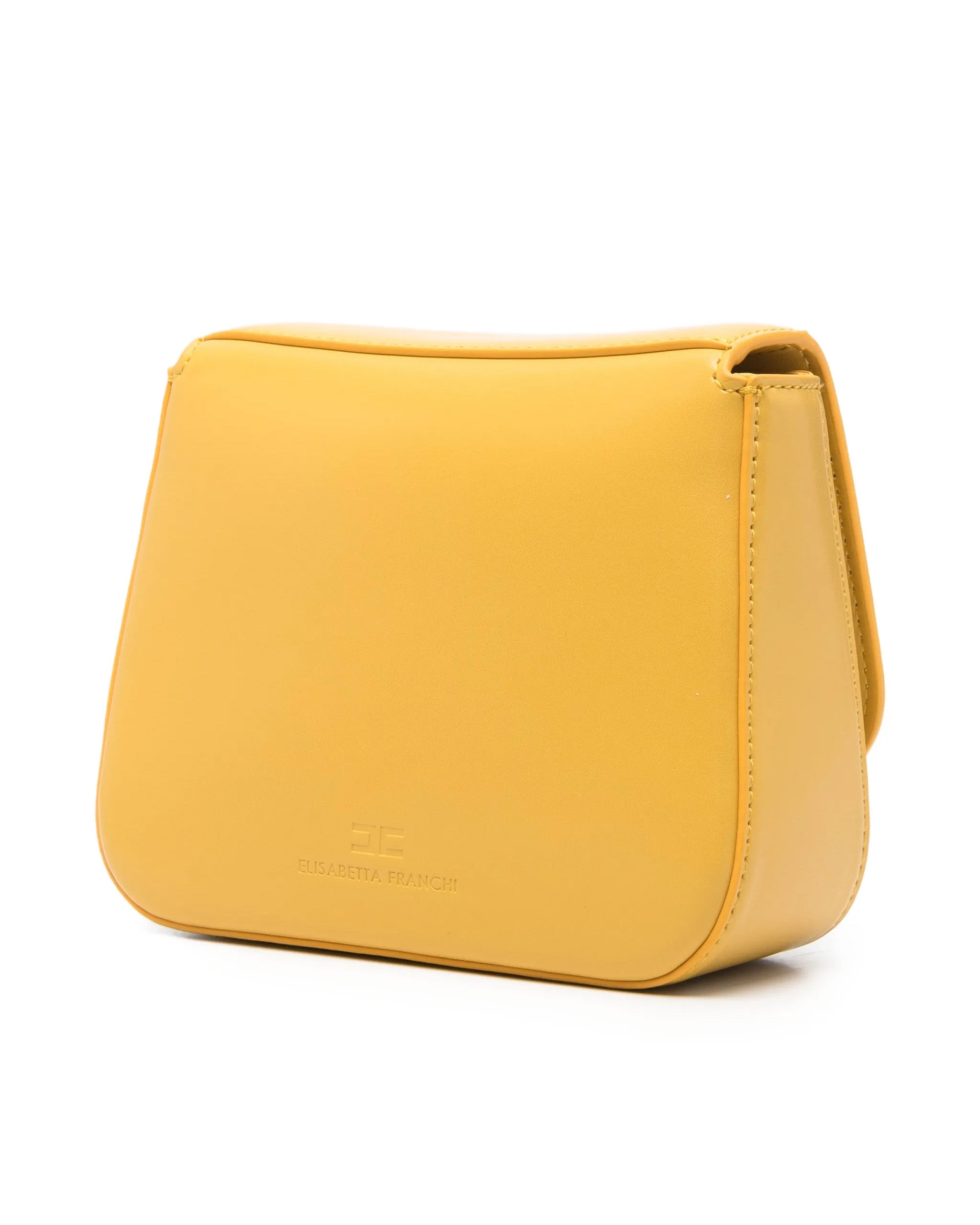 Elisabetta Franchi La Mia Bambina Borsetta a Tracolla Avorio con Applizazioni Mini Loghi per Bambine