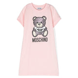 Moschino Kids Abito Rosa con Teddy Bear per Bambine