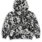 ART SUPER MONEY Kids Felpa Cappuccio Stampa Labbra Camo Bambini