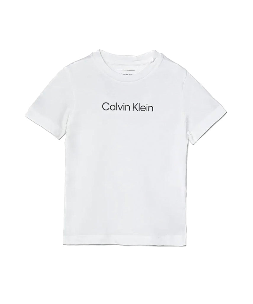 Calvin Klein Kids T-Shirt Bianca con Logo per Bambini