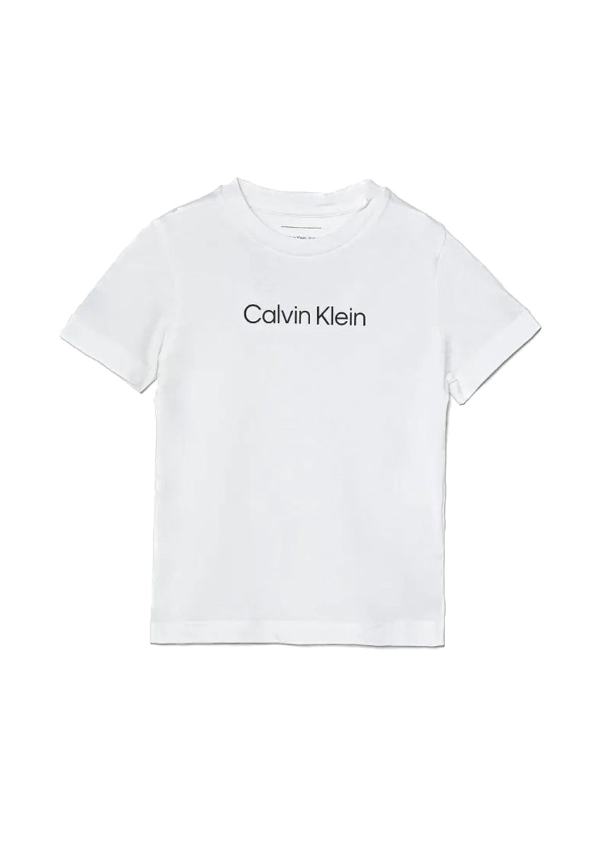 Calvin Klein Kids T-Shirt Bianca con Logo per Bambini