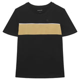 Calvin Klein Kids T-Shirt Nero e Beige con Logo per Bambini