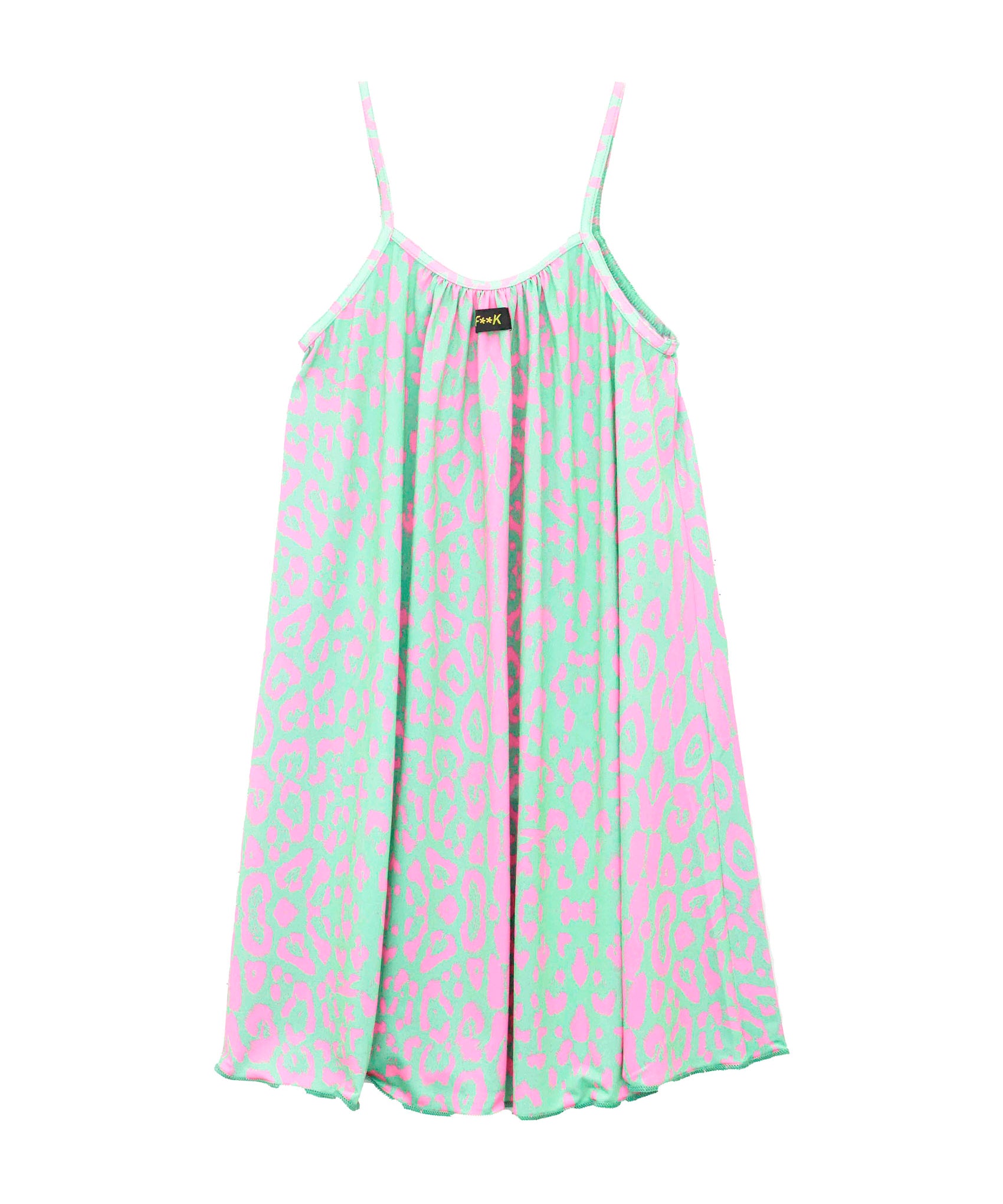 EffeK Copricostume Abito Fantasia Maculata Verde/Fucsia per Bambine (retro)