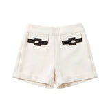 Elisabetta Franchi La Mia Bambina Bermuda Milk e Nero per Neonate