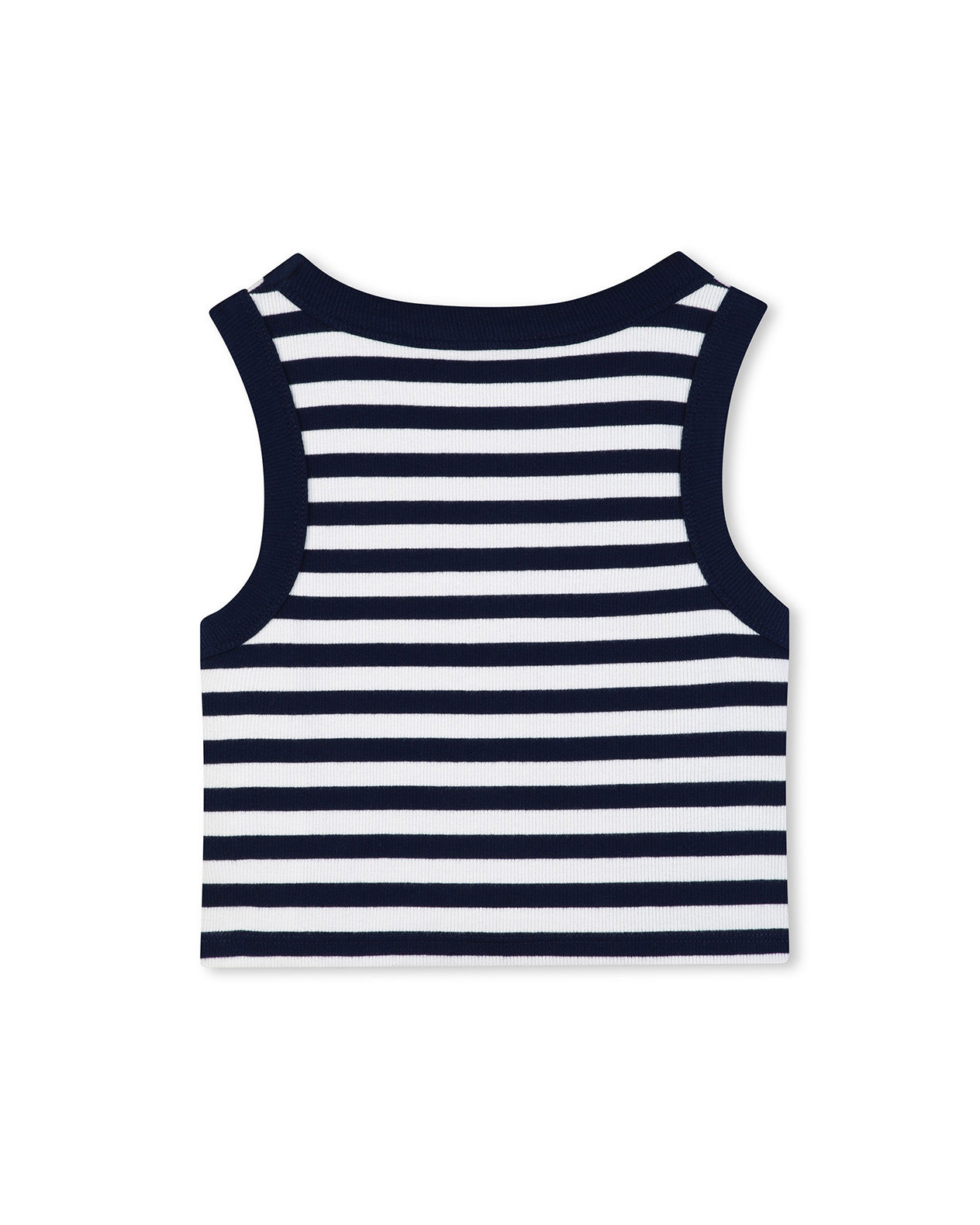 Michael Kors Kids Canotta Blu Marino a Strisce Bianco con Logo Ricamato per Bambine