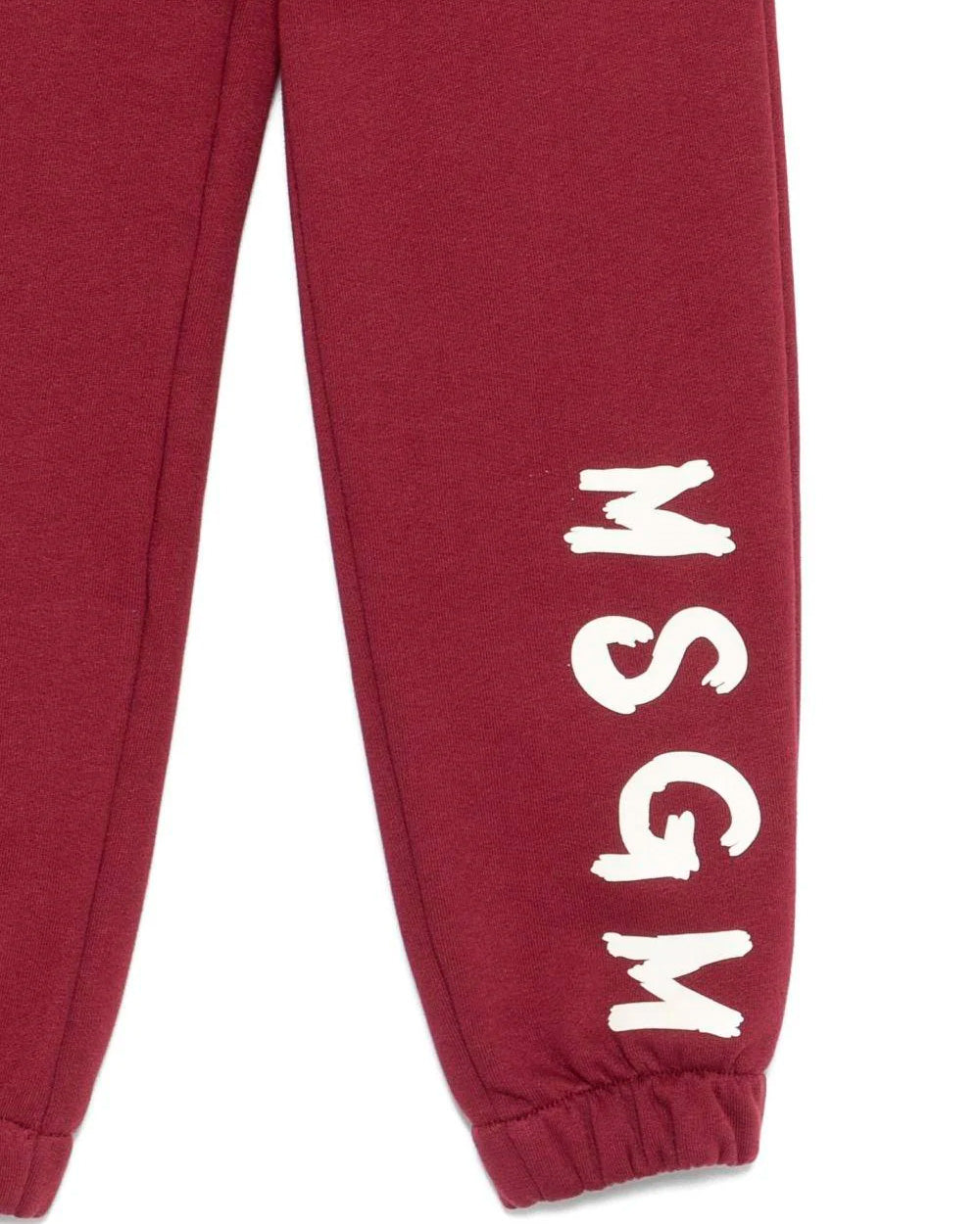 MSGM Kids Pantaloni in Tuta Borgogna per Bambine