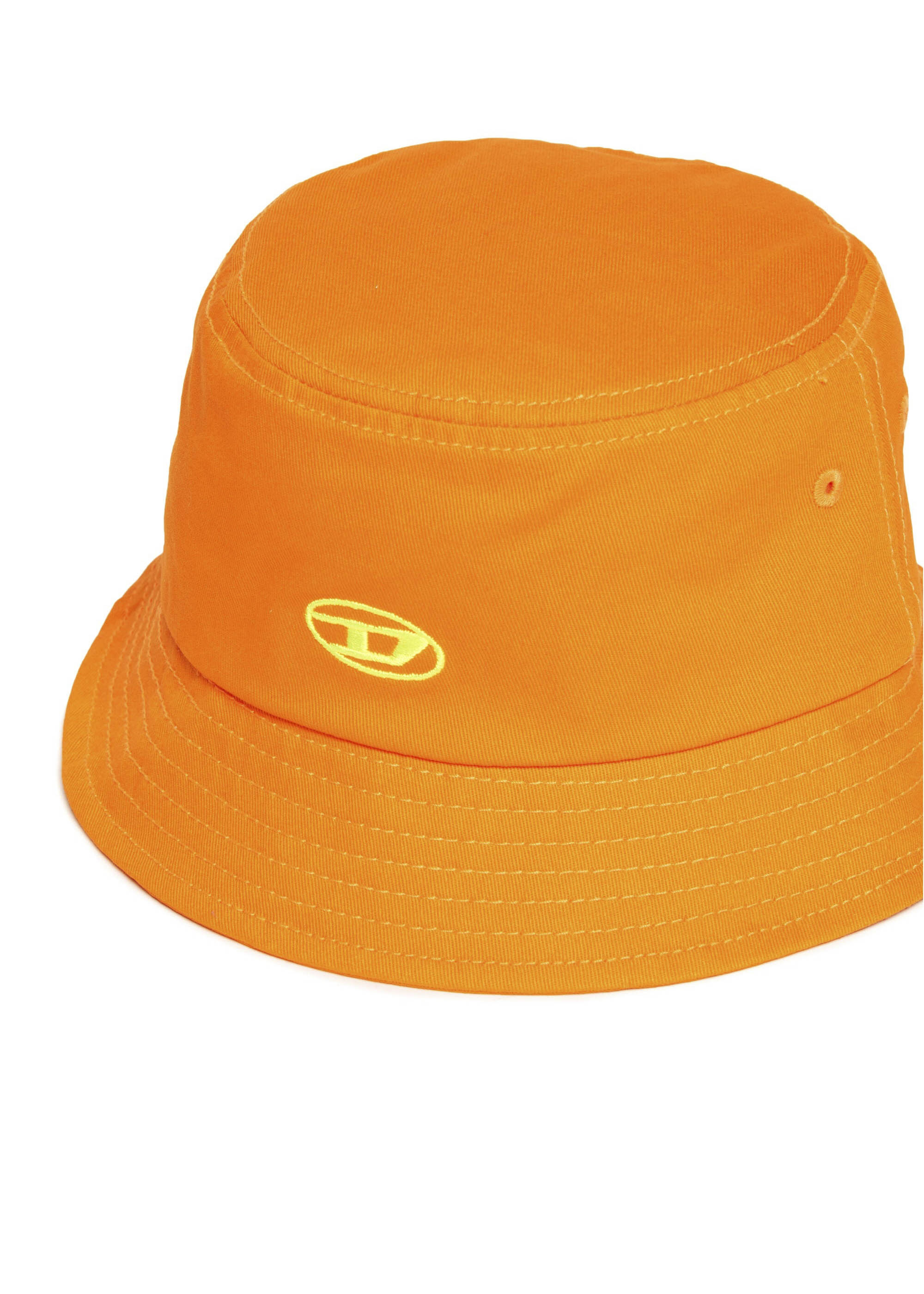 Diesel Kids Cappello Bucket Arancione con Logo per Bambini (dettaglio)