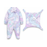 Emilio Pucci Kids Set Tutina e Doudou Fantasia Rosa e Celeste per Neonate