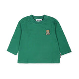 Moschino Kids T-shirt Verde Maniche Lunghe per Neonati