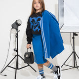 MSGM Kids Gonna in Maglia Royal a Coste per Bambine