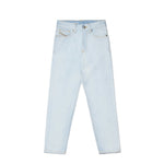 Diesel Kids Jeans con Lavaggio Chiaro e Cuciture a Contrasto Regular Fit per Bambini