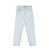 Diesel Kids Jeans con Lavaggio Chiaro e Cuciture a Contrasto Regular Fit per Bambini