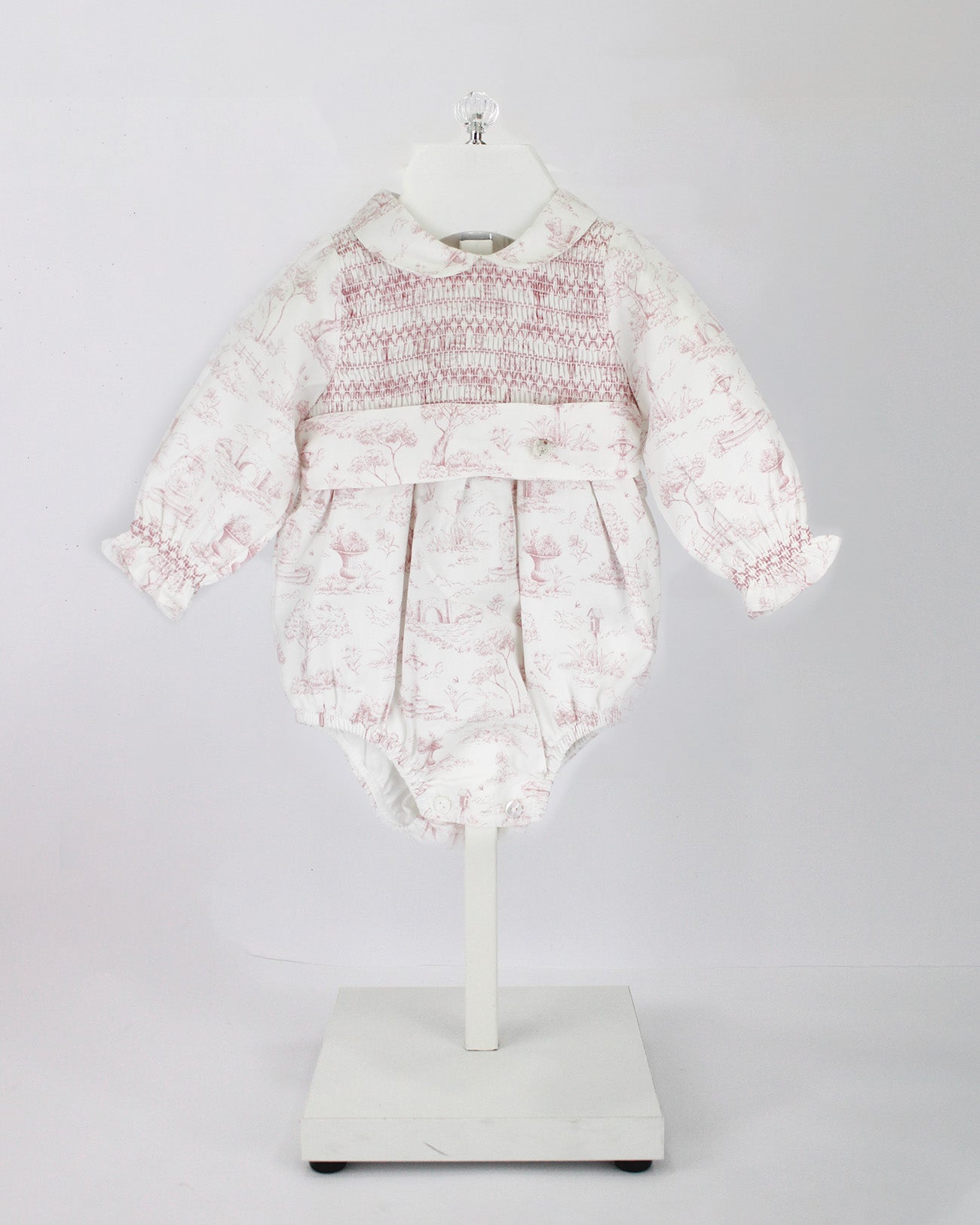 Deolinda Pagliaccetto Fantasia Rosa con Fiocco per Neonate