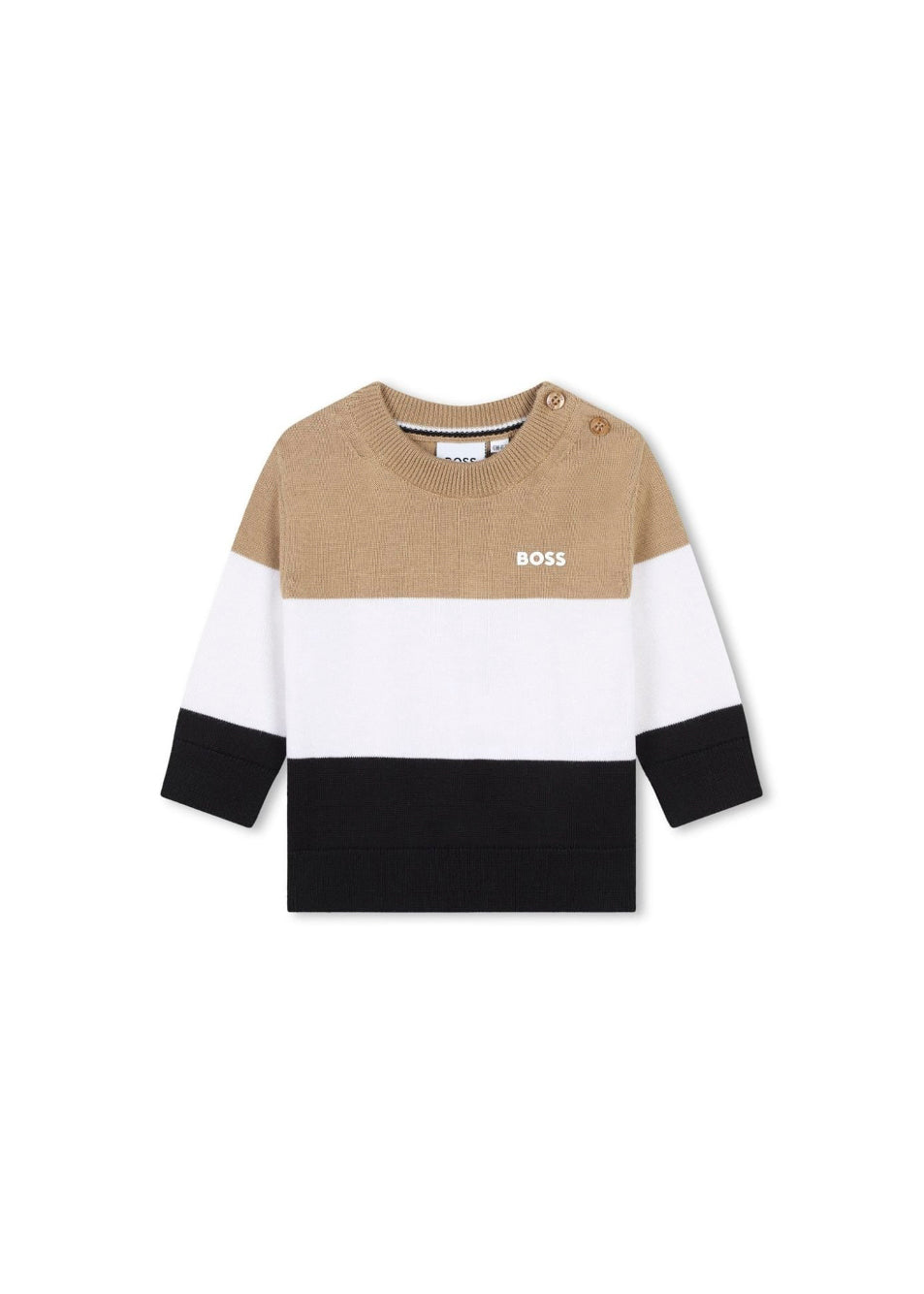 Boss Kids Maglione Color-Block Biscotto per Neonati