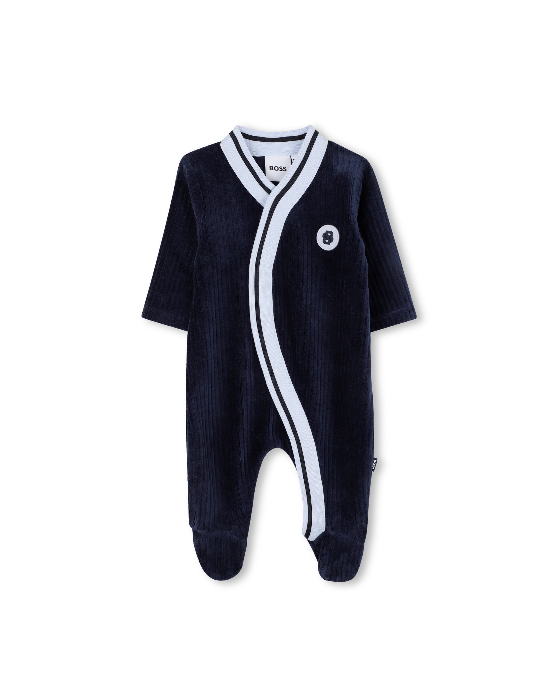 Boss Kids Tutina + Cappello Navy in Cotone per Neonati