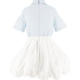 Elisabetta Franchi La Mia Bambina Abito Celeste/Bianco per Bambine
