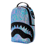 Sprayground Kids Zaino Think On It Unisex Iridescente Azzurro e Viola con Shark Mouth in Rilievo Nero